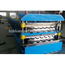 PLC Control Hydraulic Glazed Iron GI PPGI Double Channel IBR Sheet Roll Forming Machine